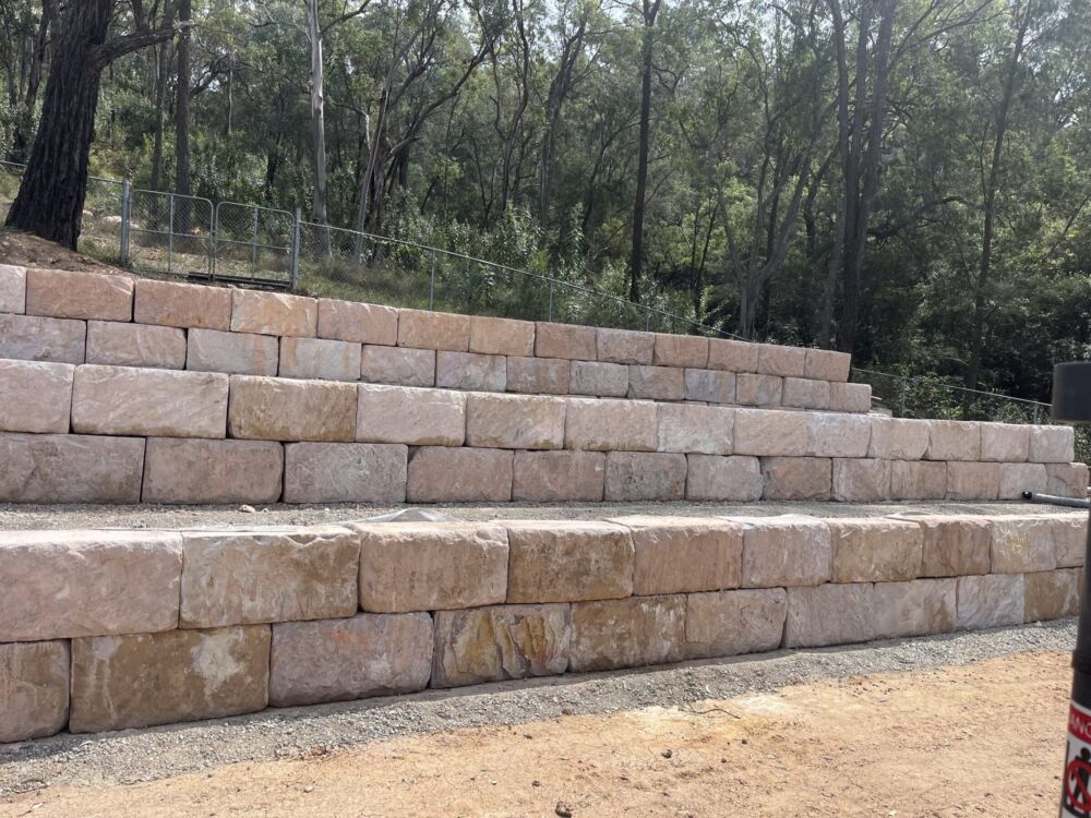 Retaining Wall using Logs