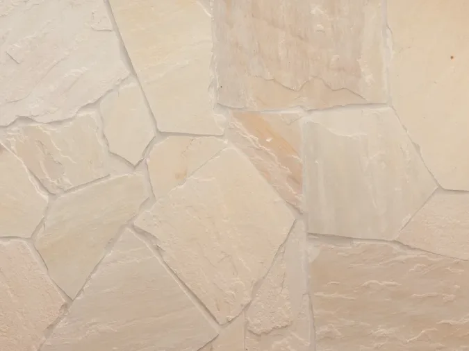 Mint White Sandstone Crazy Pave